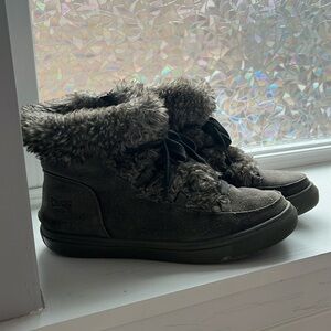 Cougar Suede Faux Fur Ankle Boots